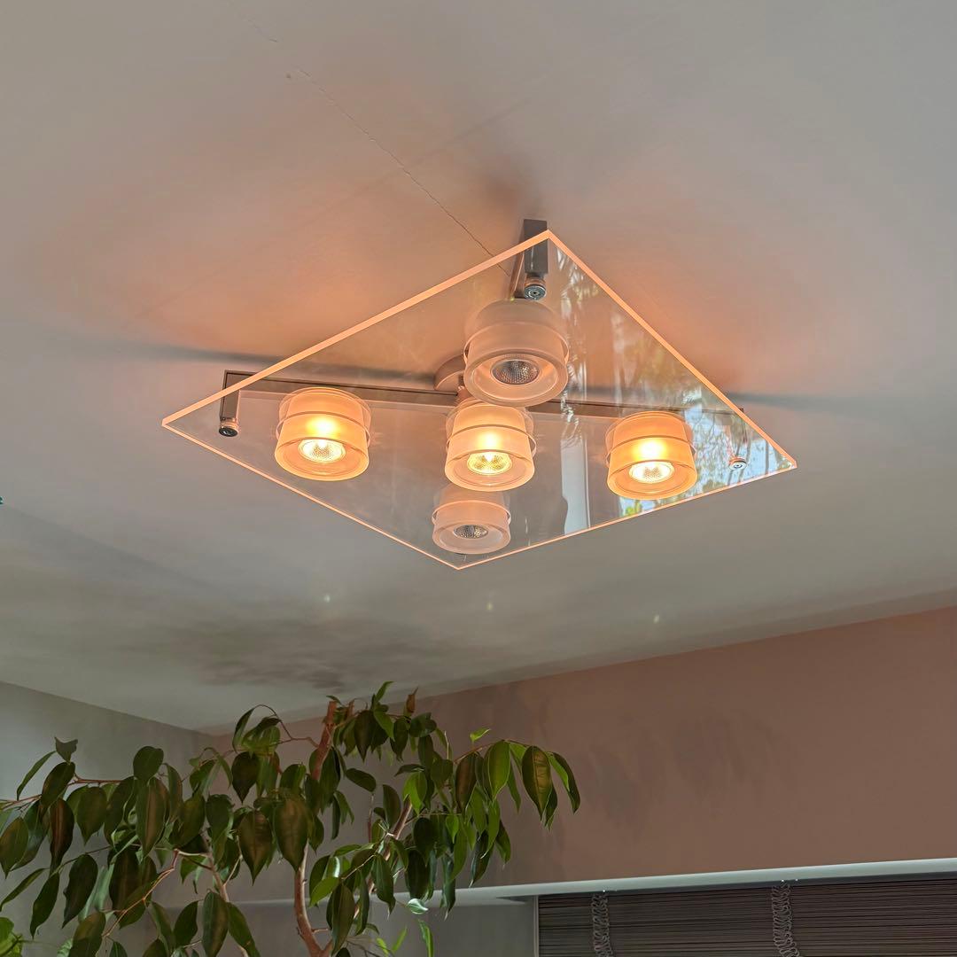 YAMAGIWA (ヤマギワ）シーリング照明　P-FLAT５灯　アクリルクリア