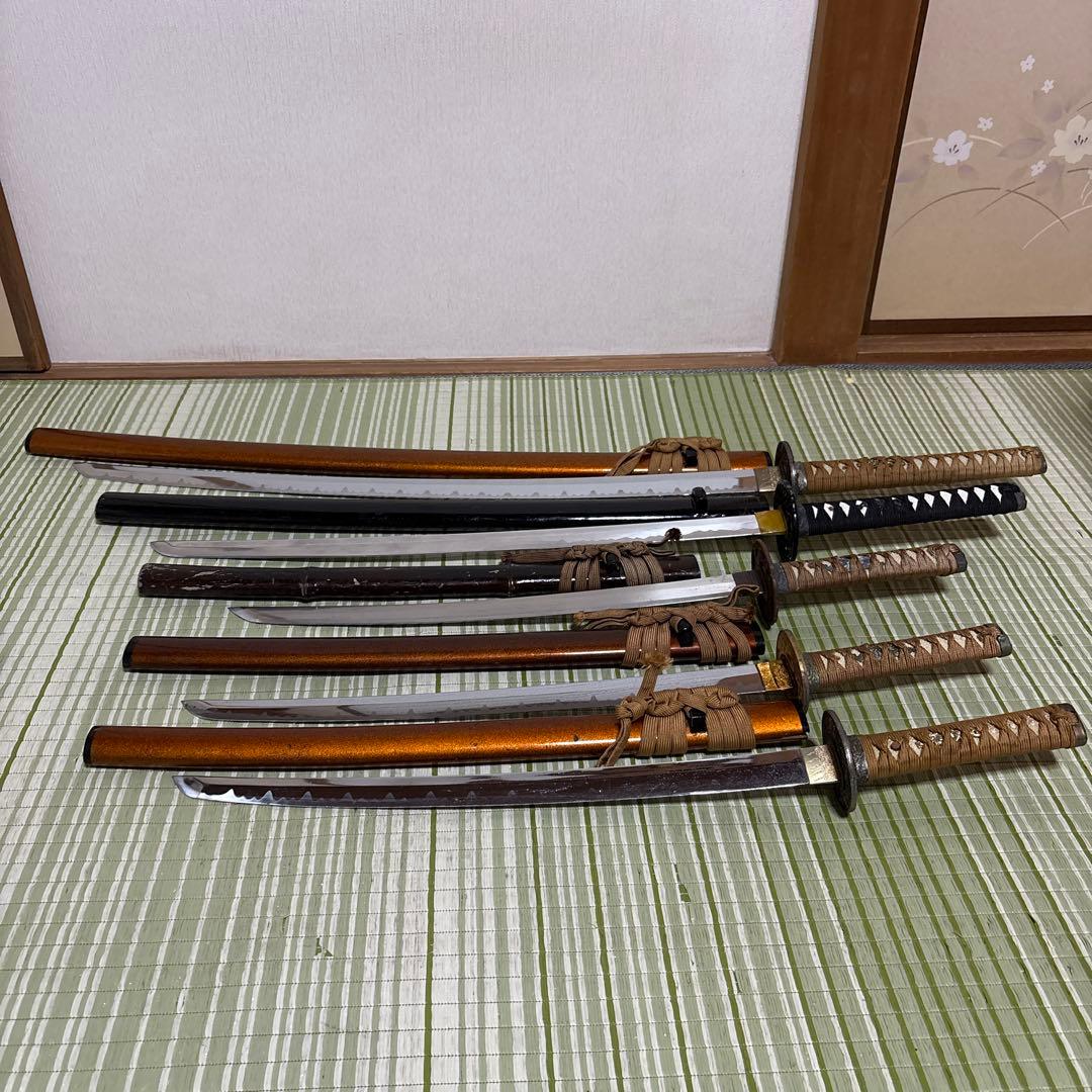 模造刀　模擬刀　武士　侍　伝統工芸　剣　鞘竹　小太刀　鞘　鍔　大衆演劇　５本