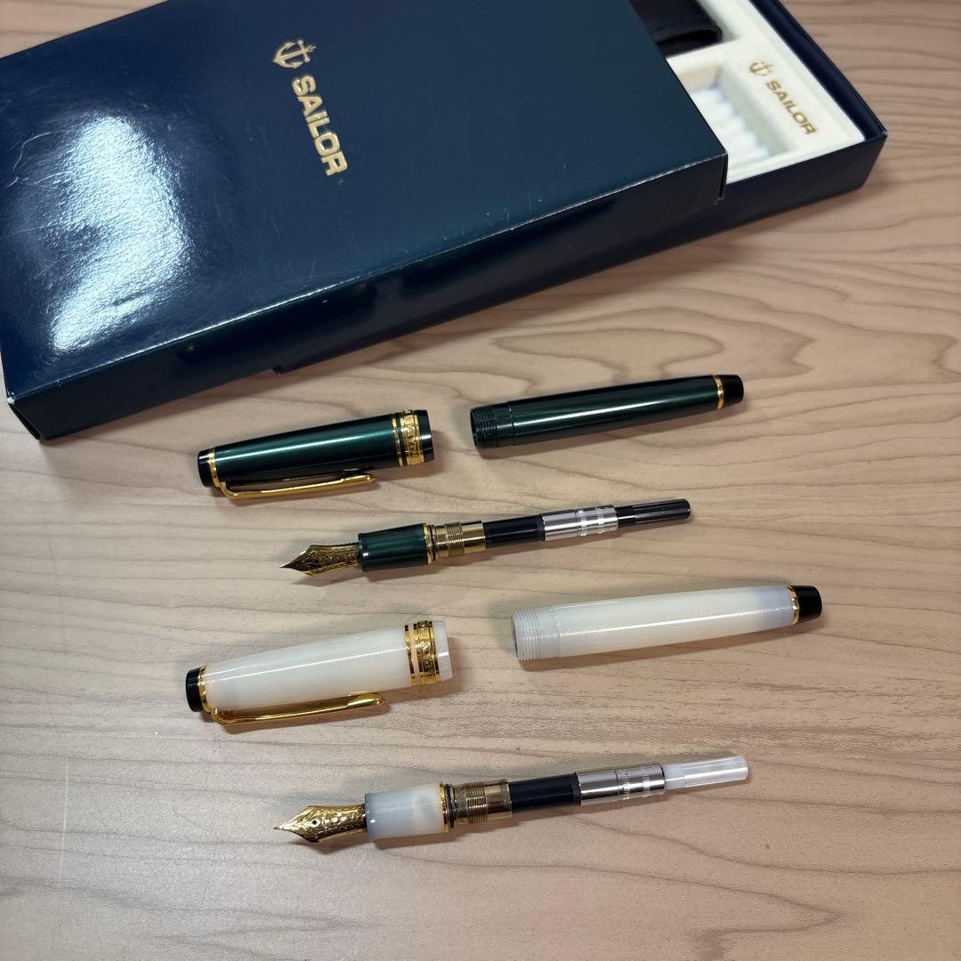 セーラー万年筆 Sailor Pro Gear Slim 2本 EF【14金】