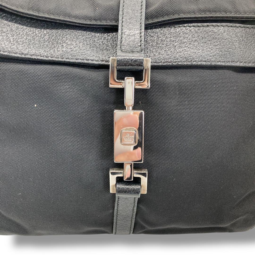 グッチ ハンドバッグ ワンショルダー ジャッキー ブラック レザー