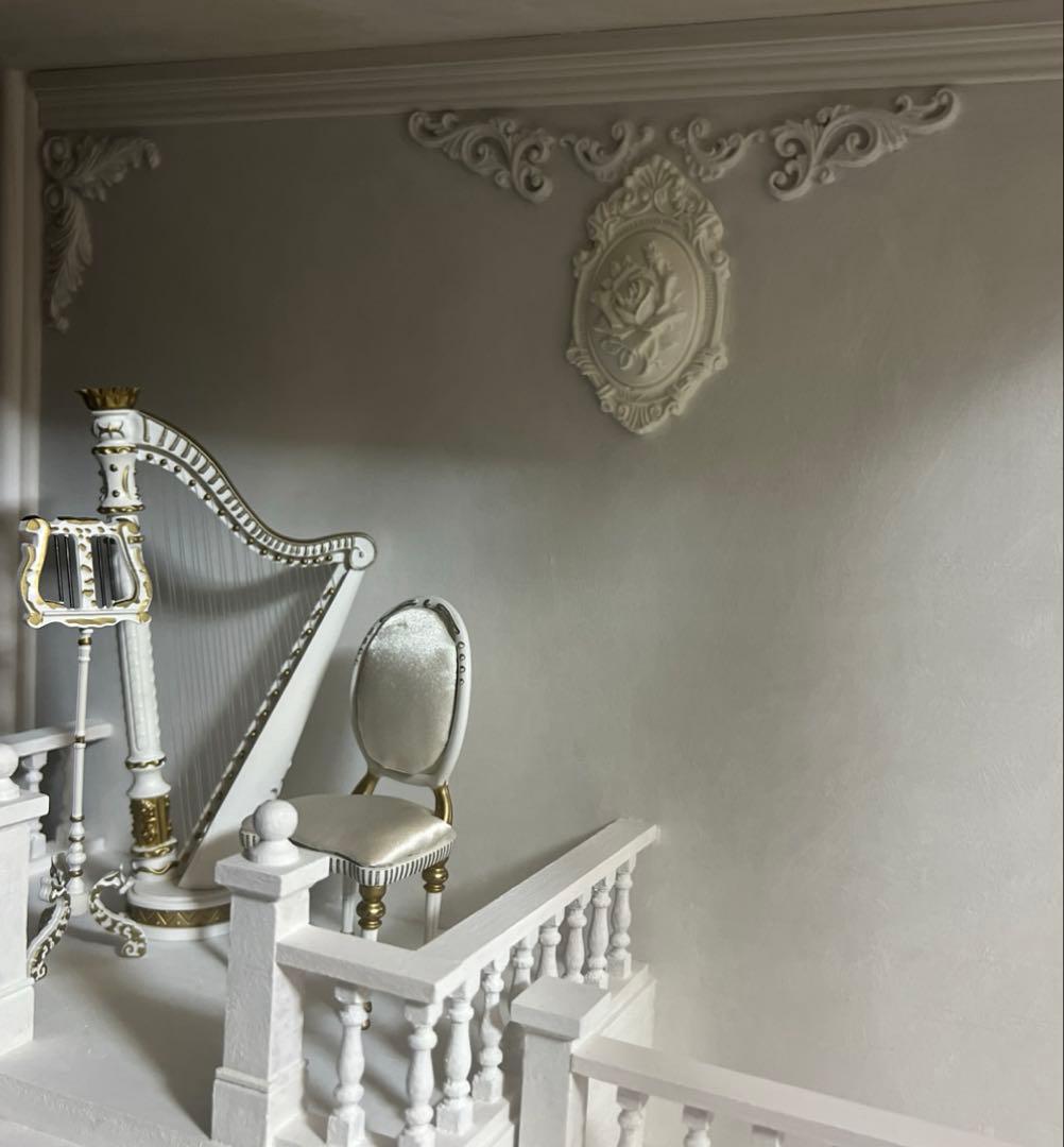 t*e様 ★ミニチュア　グランドピアノとハープのステージ