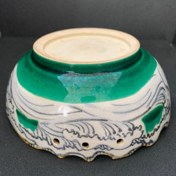 京焼（清水焼）高橋 道八　向付6客　絵付　波ノ絵