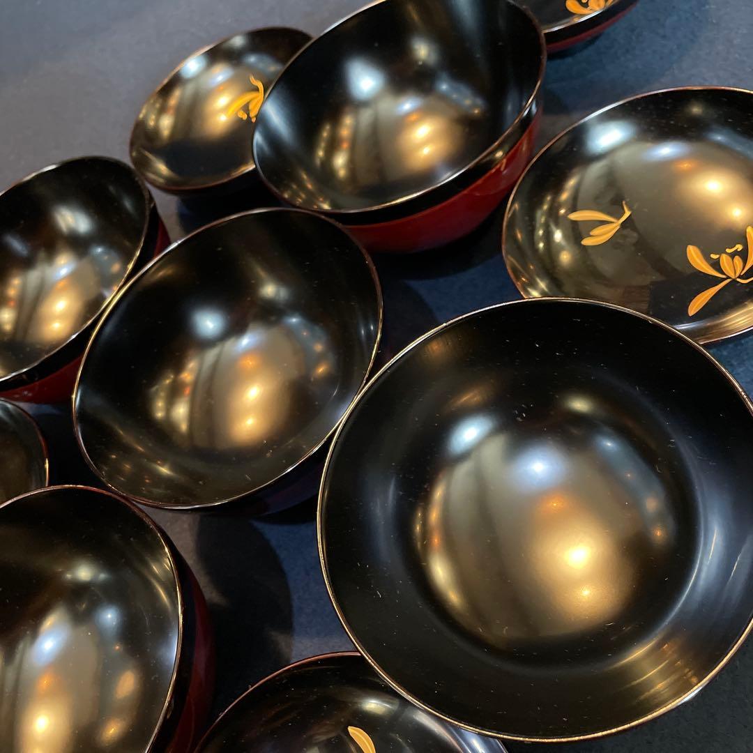 『堅牢で布着』の「木製 輪島塗 溜塗」【吸物椀】五客セットです。※吸物椀　漆器