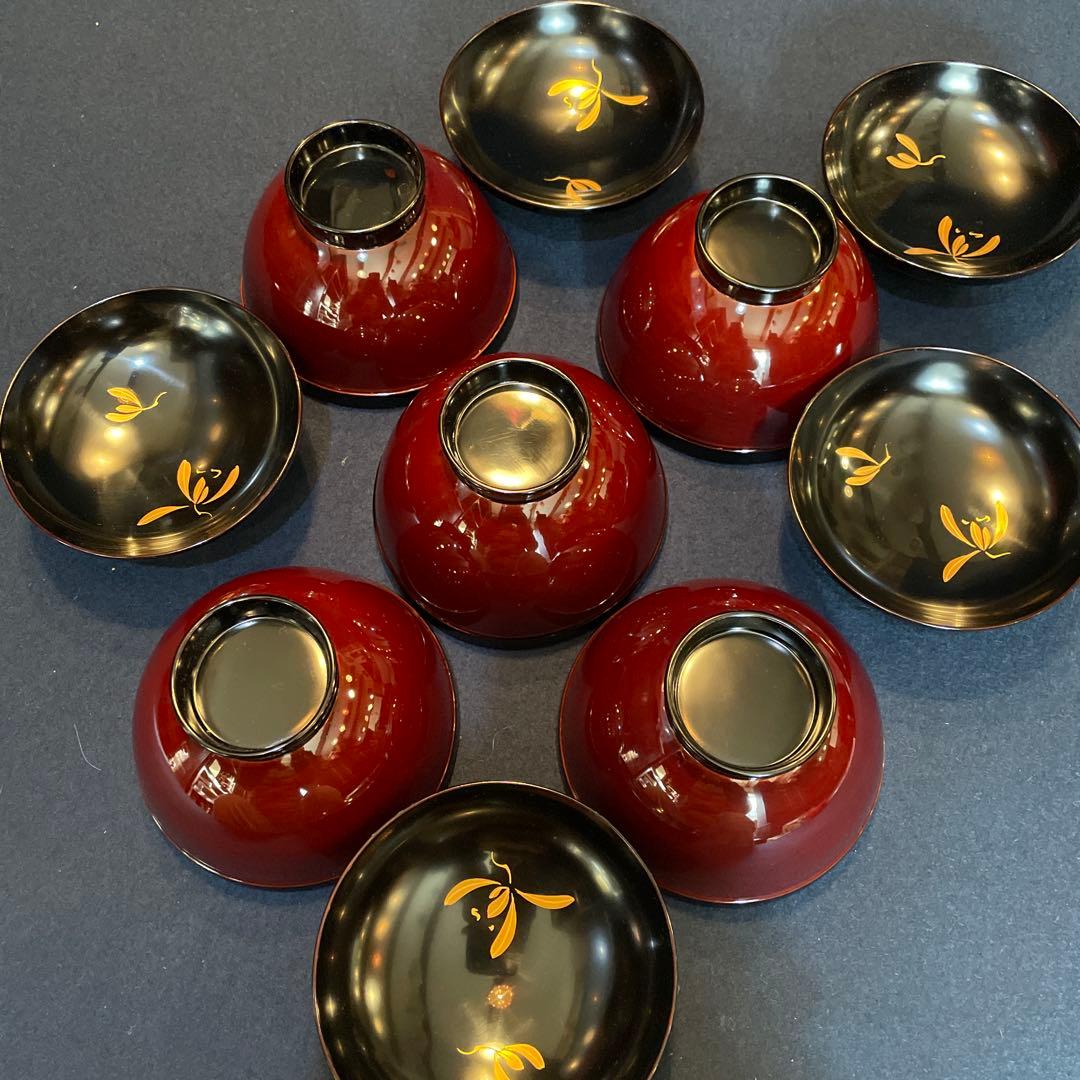 『堅牢で布着』の「木製 輪島塗 溜塗」【吸物椀】五客セットです。※吸物椀　漆器