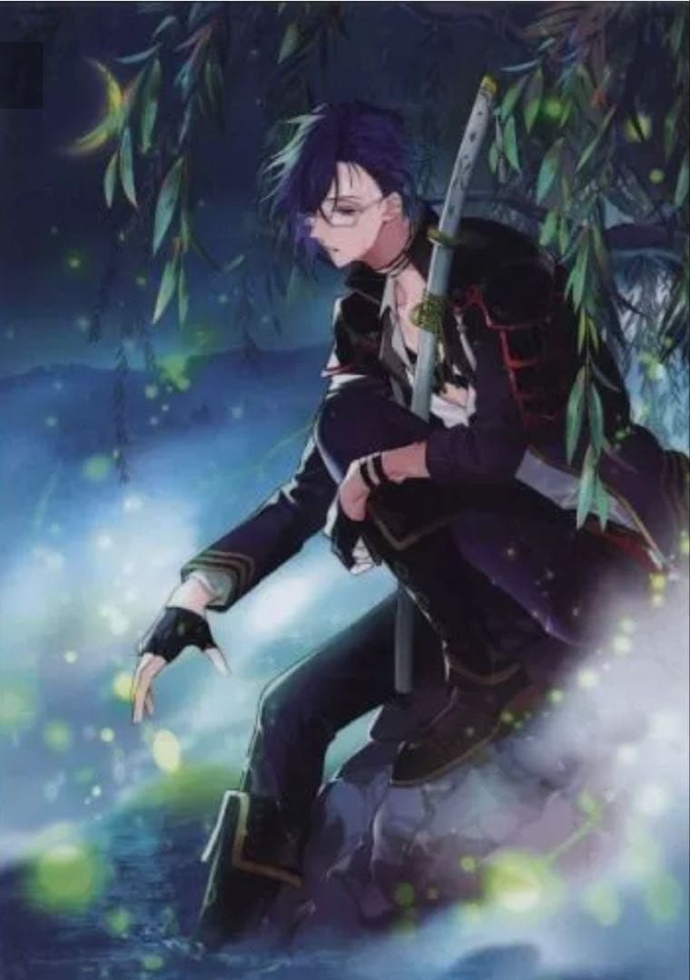 刀剣乱舞 -現代遠征-「灯結び展」 複製原画 都結び 明石国行 A4