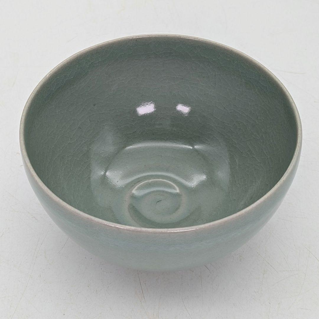韓国人間文化財 柳海剛（柳根瀅） 高麗青磁茶碗 共箱 抹茶碗 抹茶茶碗 茶道具