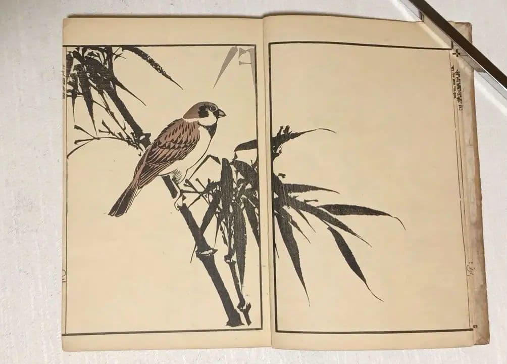 金波園画譜No.2（色刷り木版画本) 河村文鳳画、文化8年出版