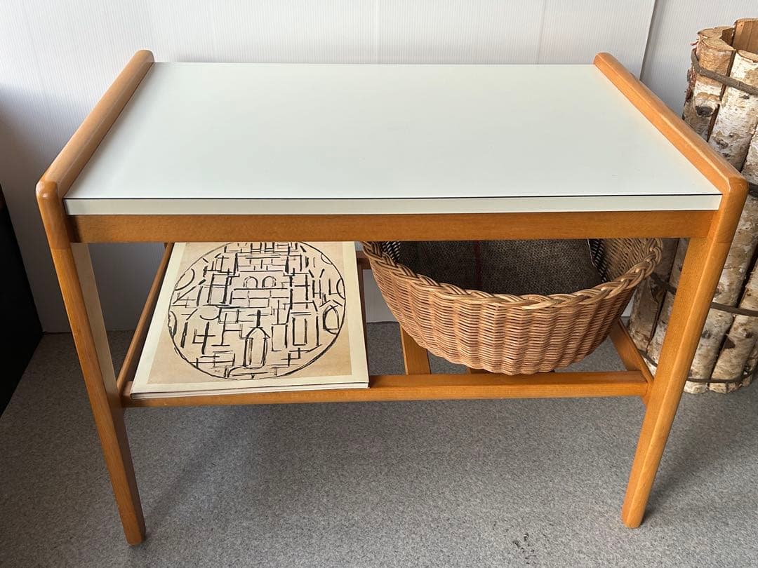 オールドカリモク　karimoku デコラトップ　サイドテーブル　ヴィンテージ