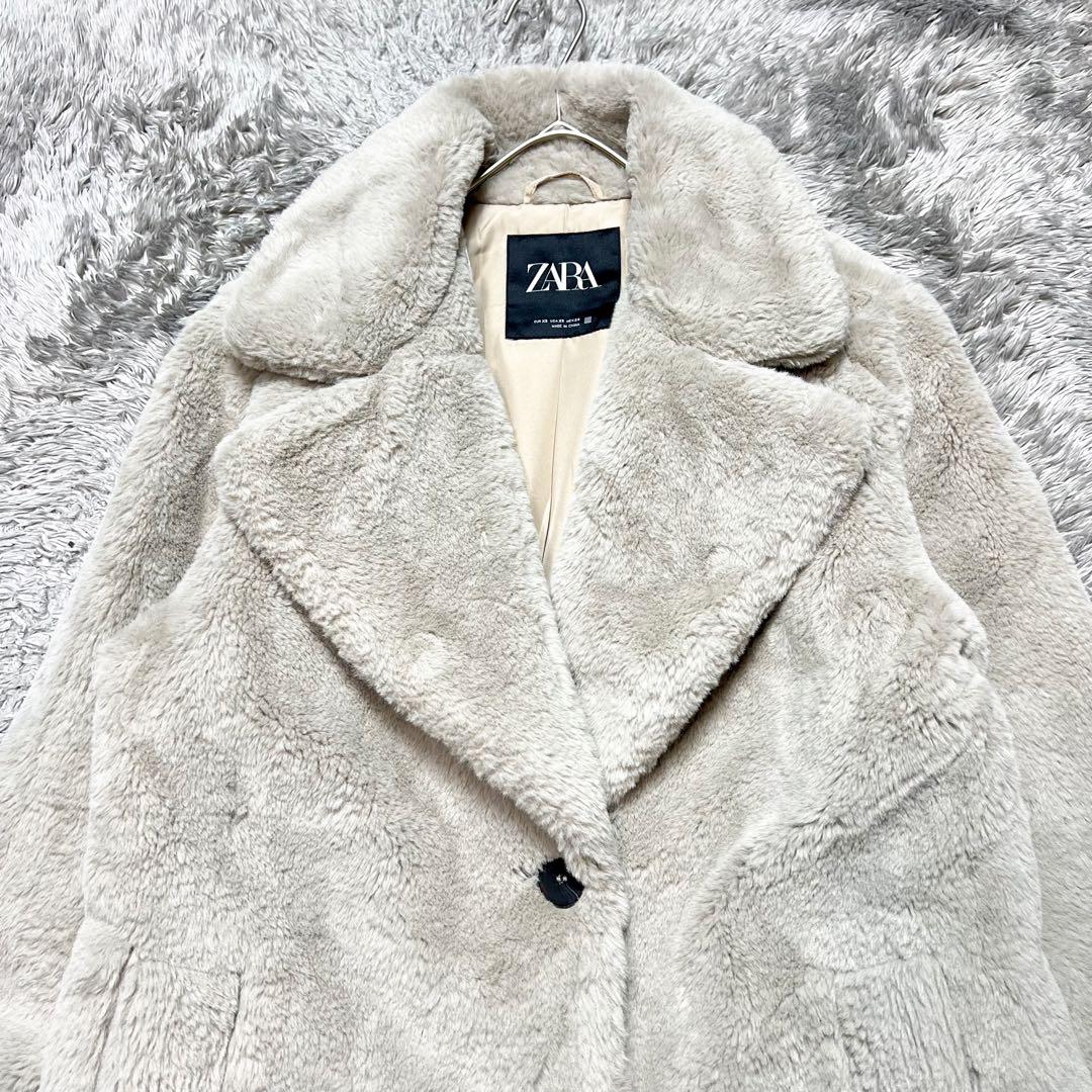 ZARA レディース テディベアコート エコファー XS 使用感のない美品
