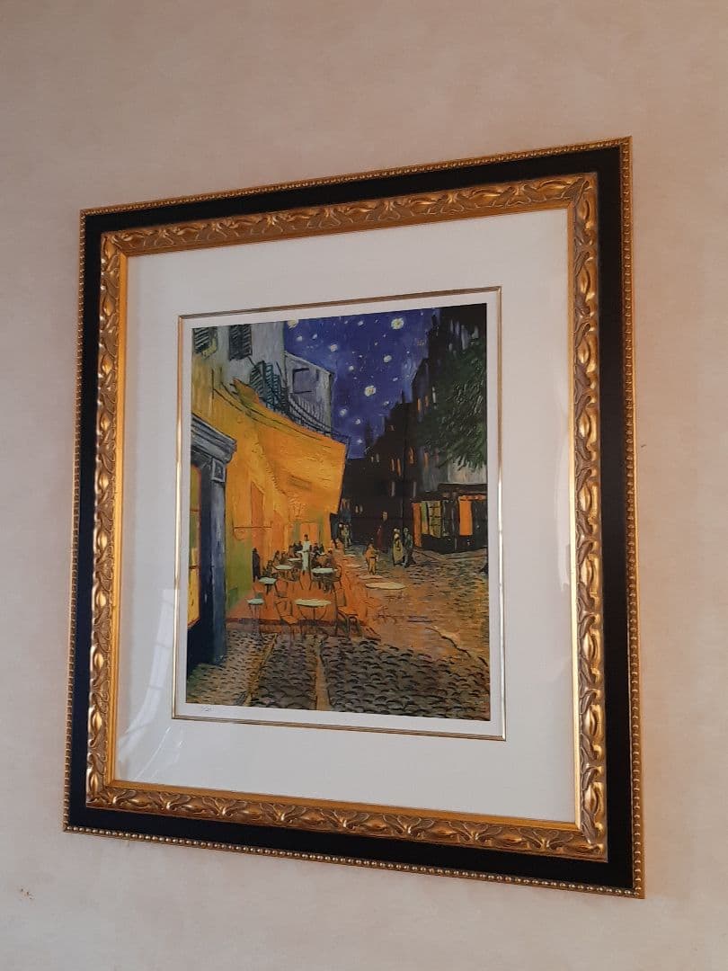 ゴッホ　シルクスクリーン　夜のカフェテラス