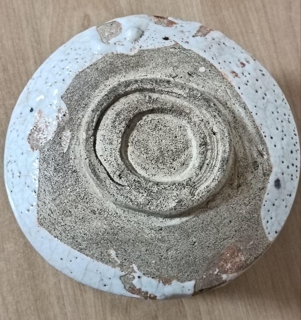 志野焼茶碗　合箱仕覆付　茶道具