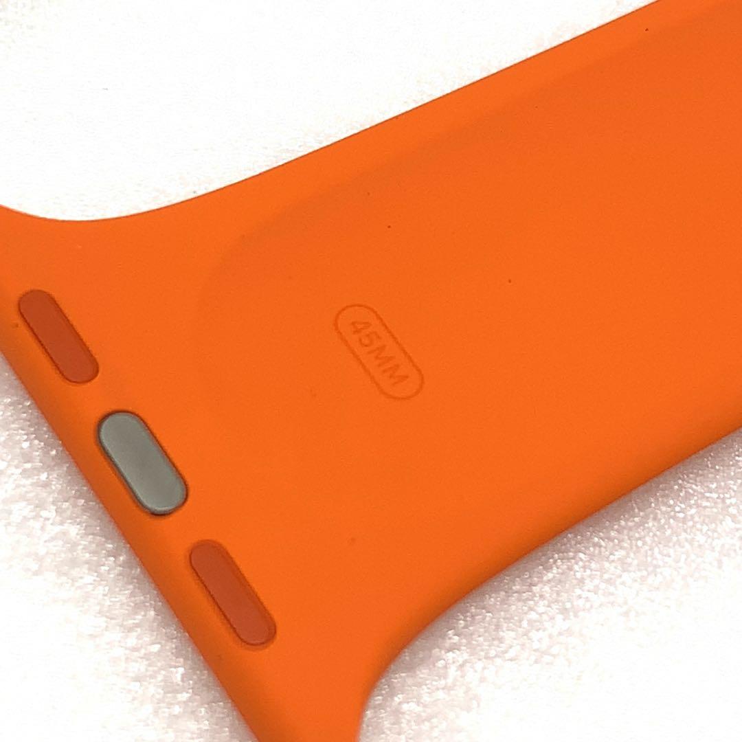 HERMES アップルウォッチ ラバー スポーツバンド ベルト オレンジ0149