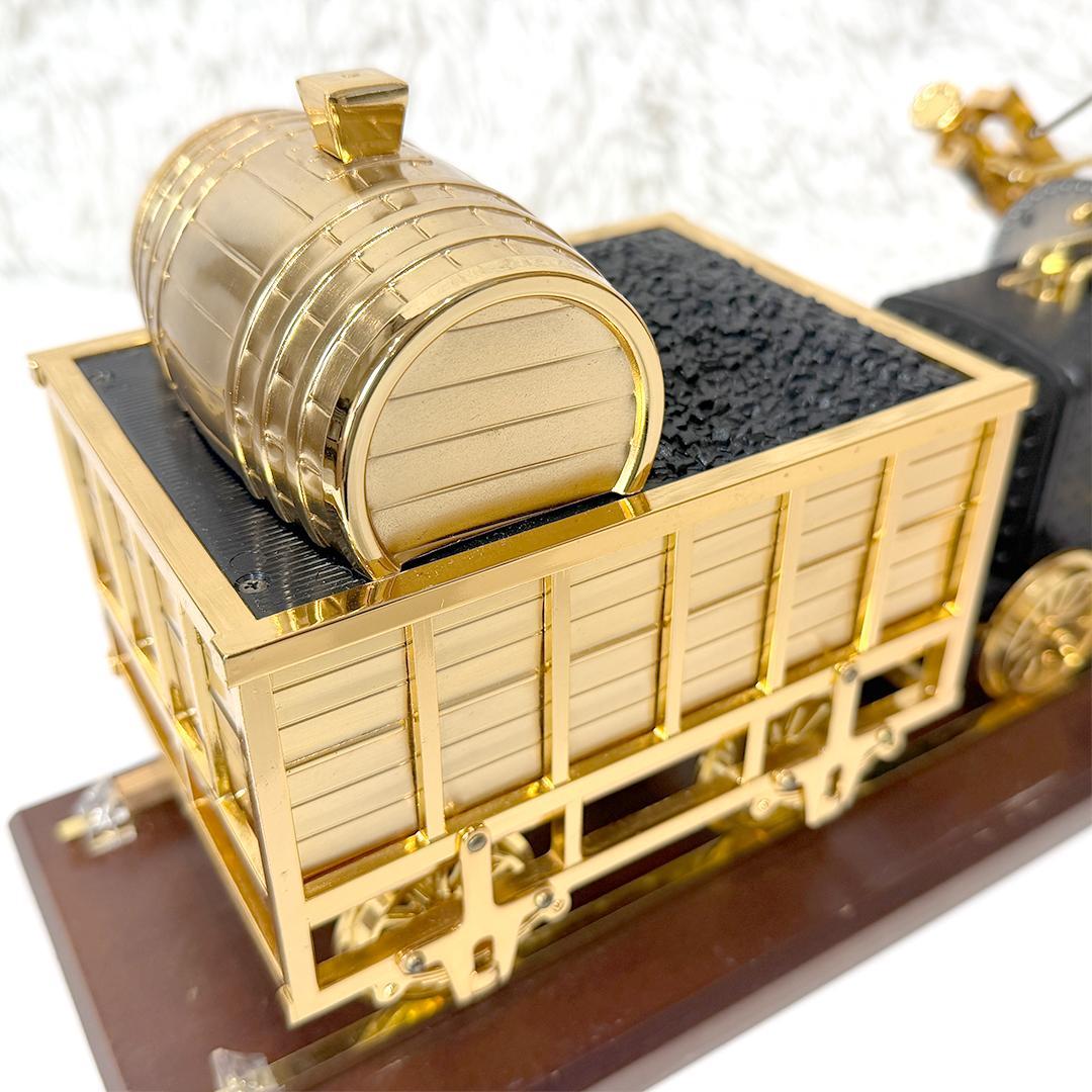 美品 ロバート・スチーブンソン 蒸気機関車 ロケット号 置時計 ケース付 レトロ