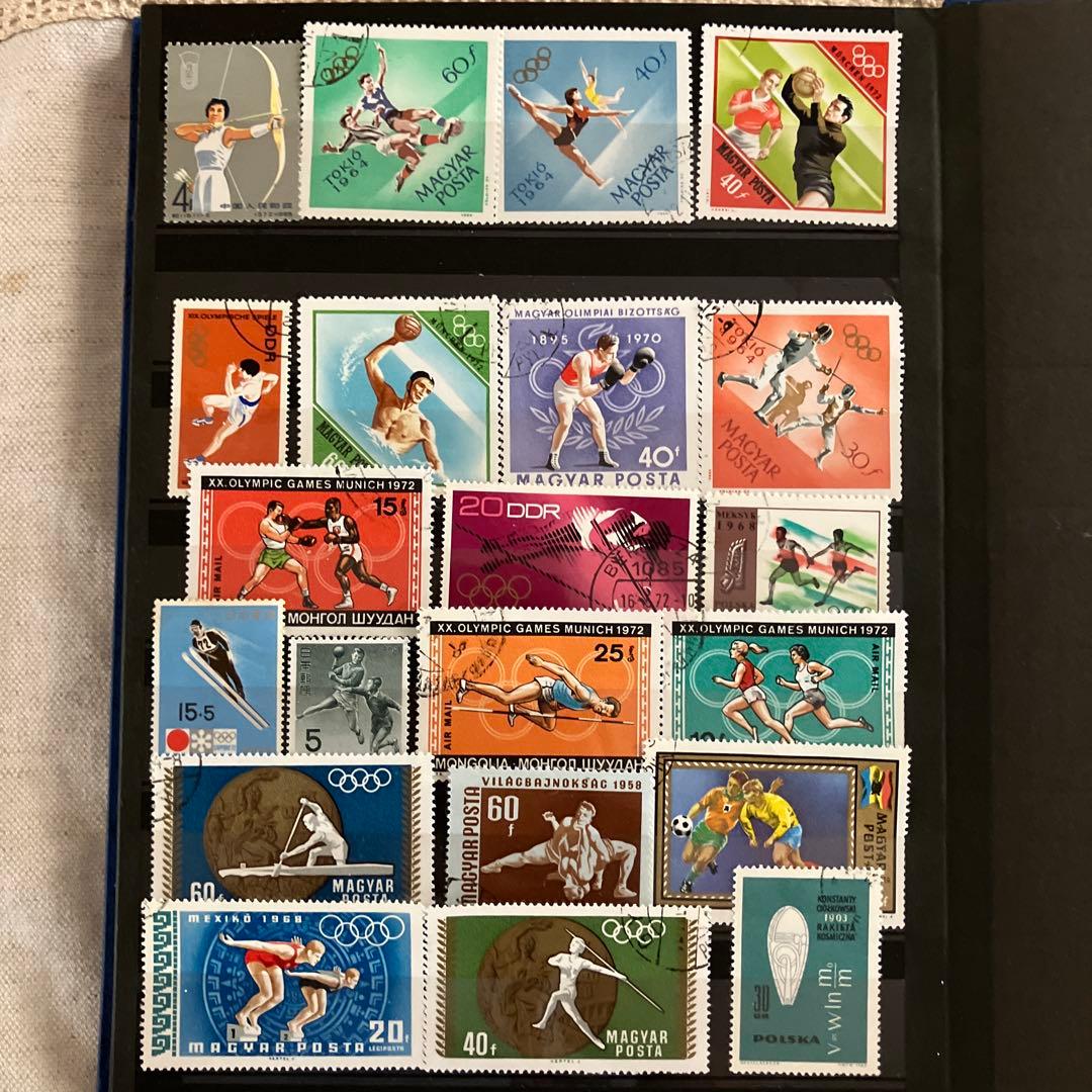 日本、世界の古切手コレクション　古いハガキ３枚　戦前　切手アルバム