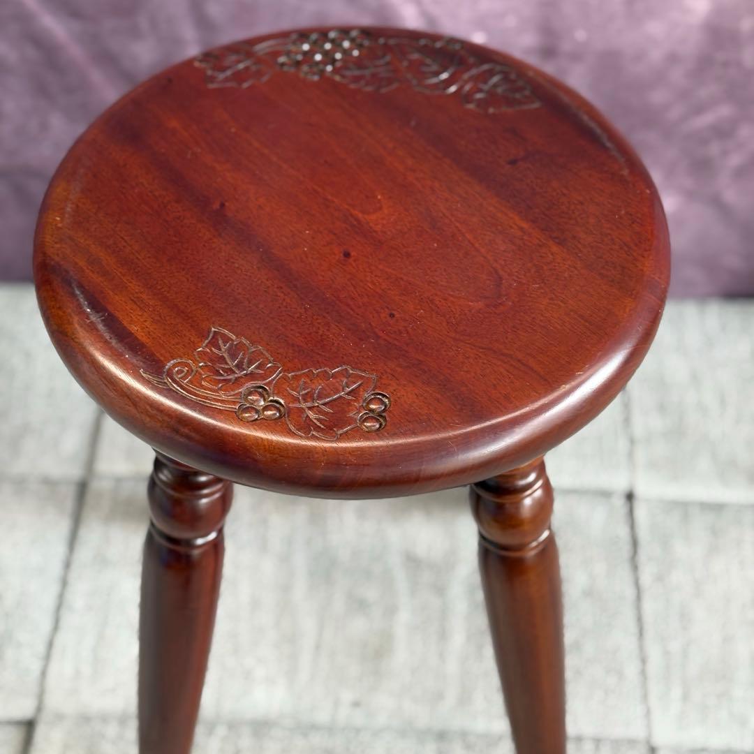 スツール 葡萄園 マホガニー無垢材 GP617 丸椅子