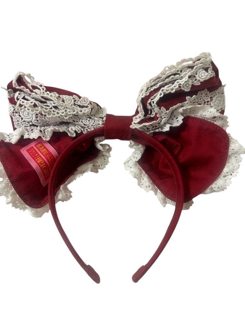 ♡BABY キャメロンカチューシャ エンジ×白♡