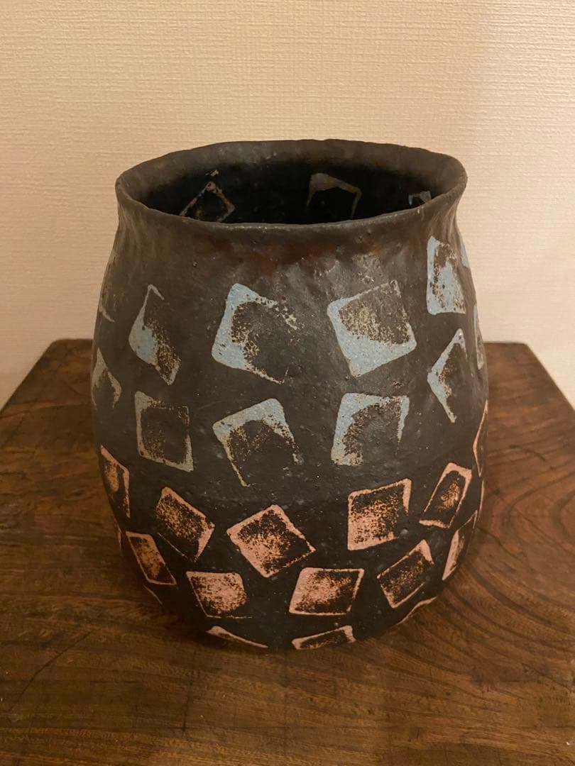 山田義力 初期作品 壺 オブジェ 新品未使用 大嶺實清 大嶺工房