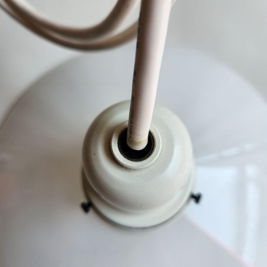 希少　廃盤　笠松電機製作所　レトロペンダントライト 乳白×ホワイト