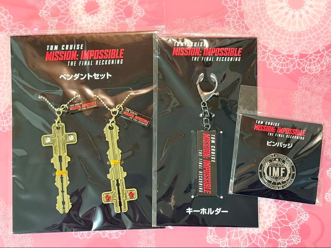 ミッション・インポッシブル ペンダントセット／キーホルダー／ピンバッジ セット