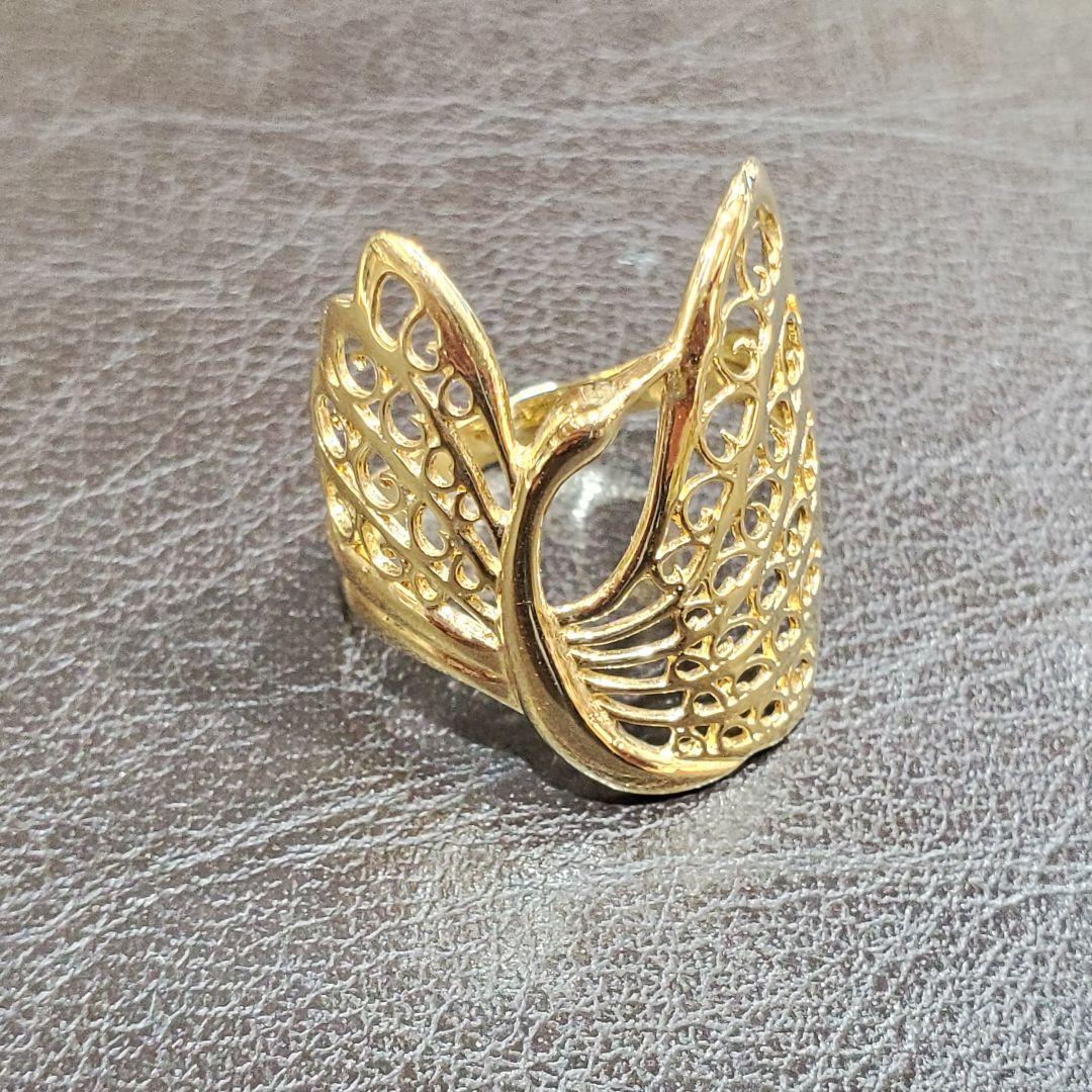 週末限定価格 K18 透かしデザイン リング