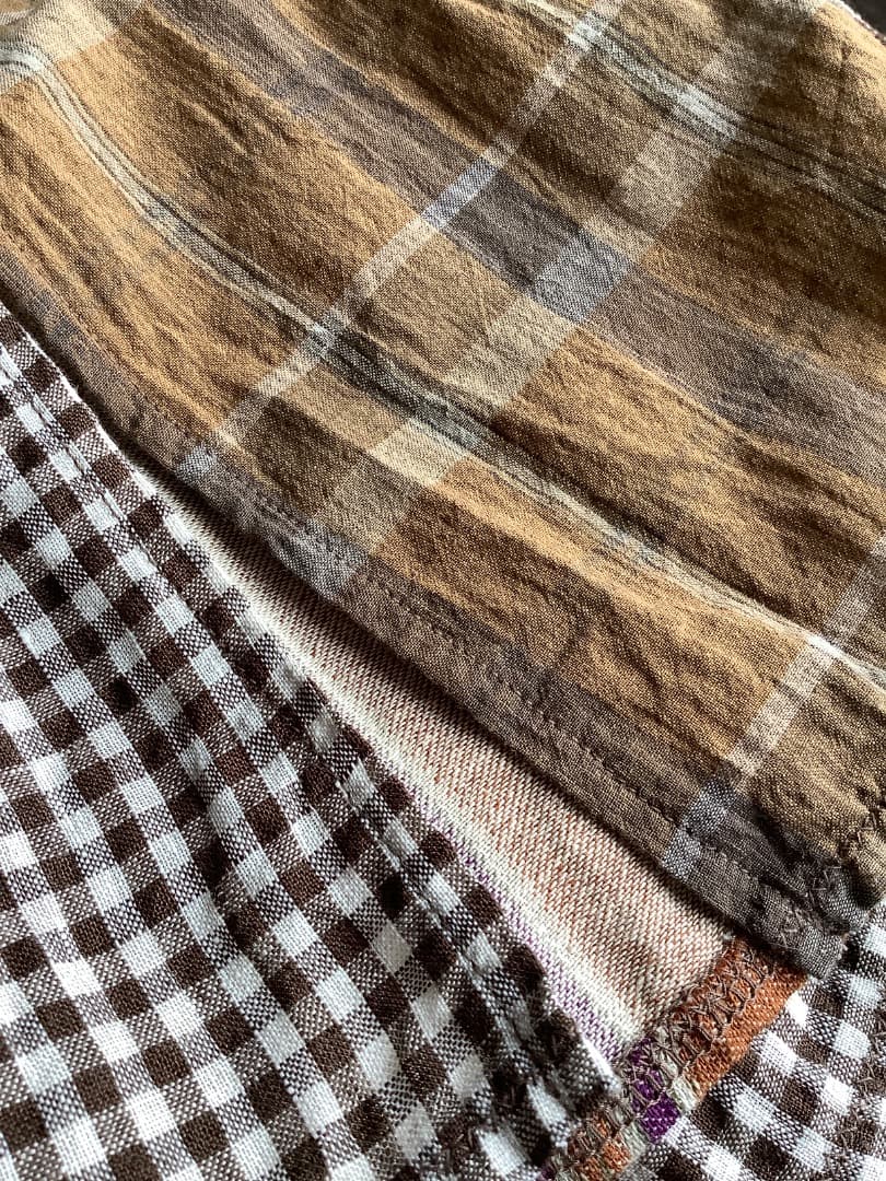 キャピタル　ブラウン系パッチワーク　キュロット新品