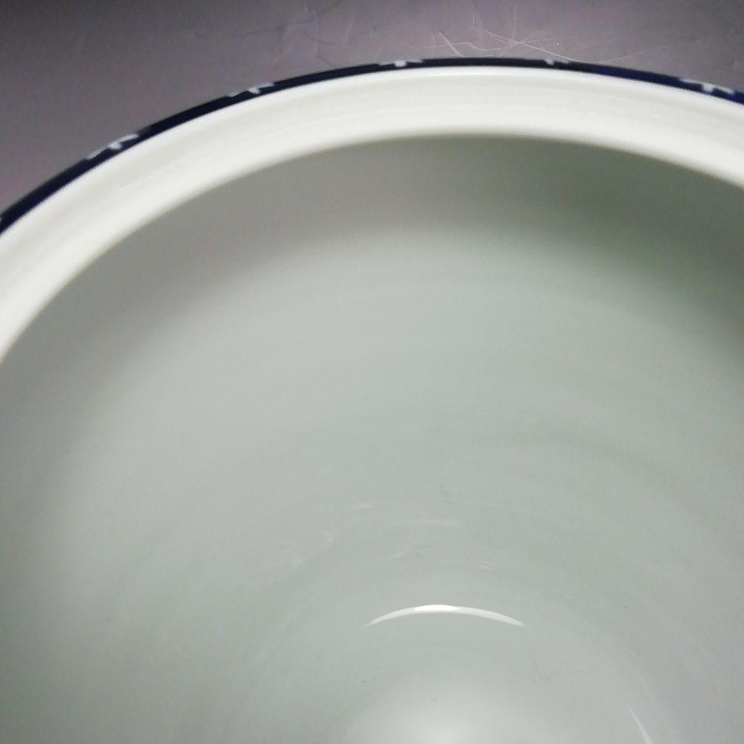 Ｓ６４２　水指　『染付竹』『押小路焼』『庄左衛門造』　共箱　茶道具