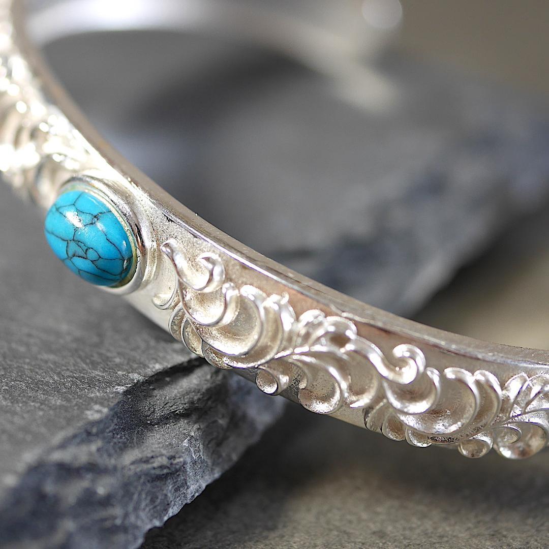 【新品】インディアンジュエリー バングル ターコイズ シルバー925