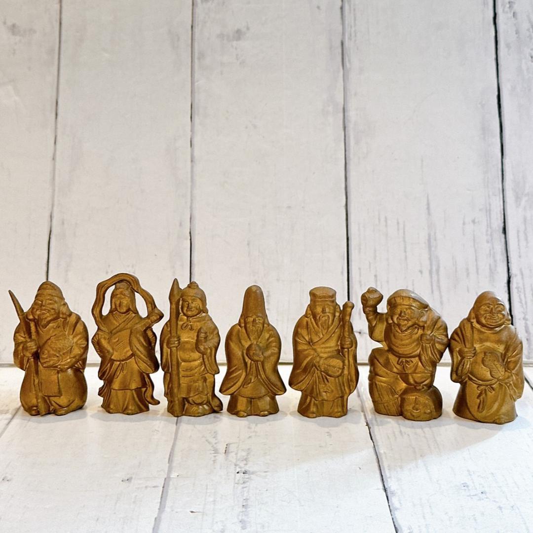 七福神　真鍮　7体セット！あわせて1127グラム！かなりずっしりとしています。