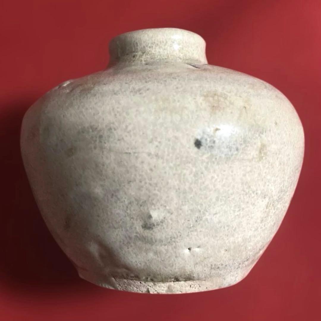 J-43 高麗油壷　李朝　紛青沙器　古壺　骨董品　インテリア雑貨　美術品　工芸品