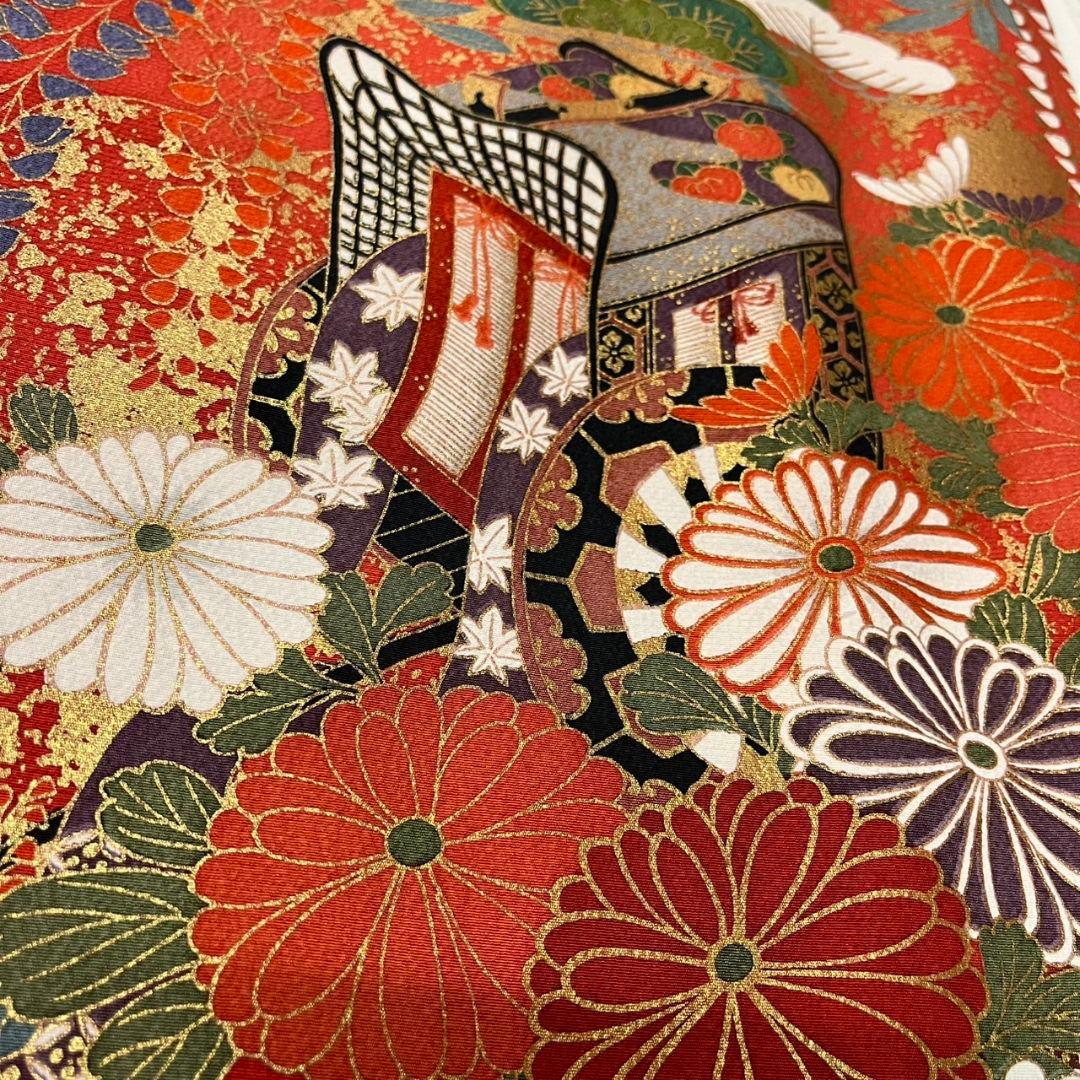 振袖フルセット(7点)・成人式・古典柄・金彩加工・胴裏正絹・高級手縫い・逸品
