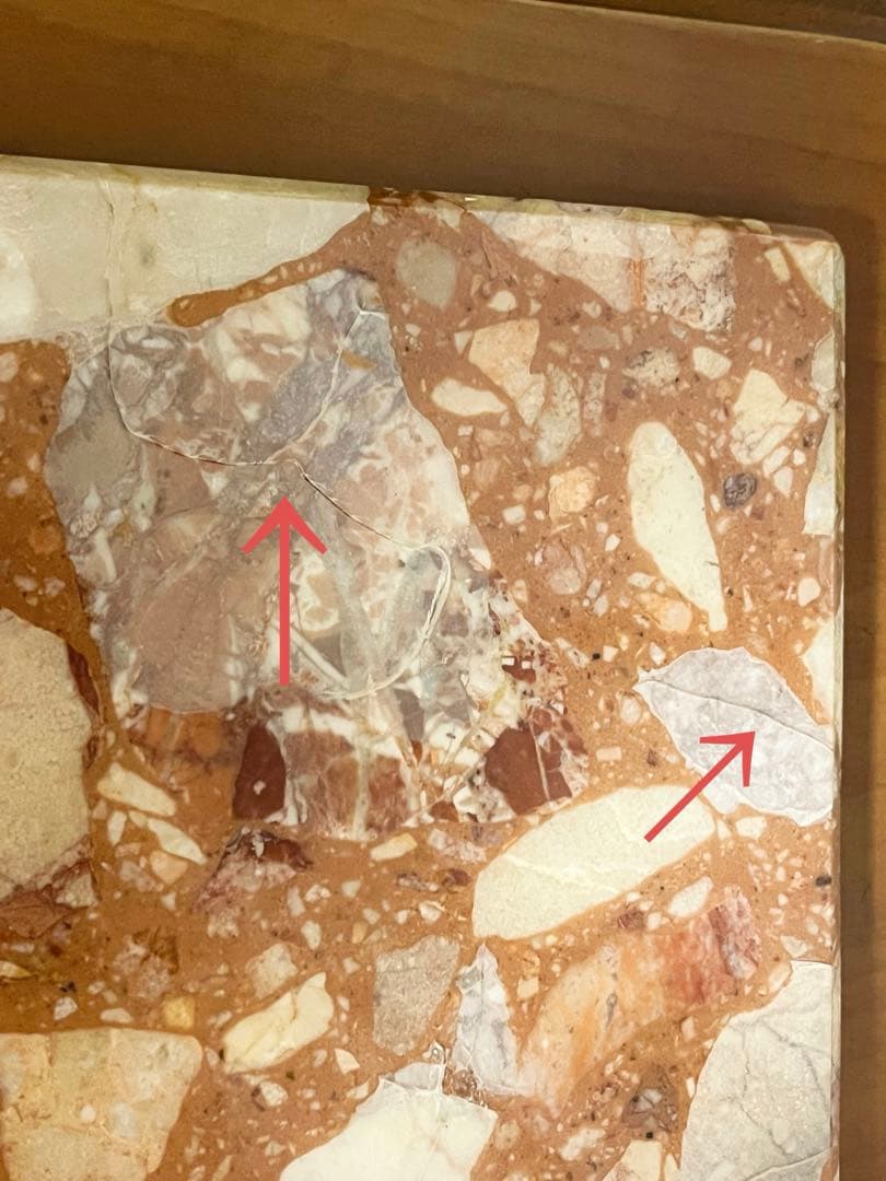 【イタリア製】 アンティーク家具 大理石調 猫脚 コンソール テーブル レトロ