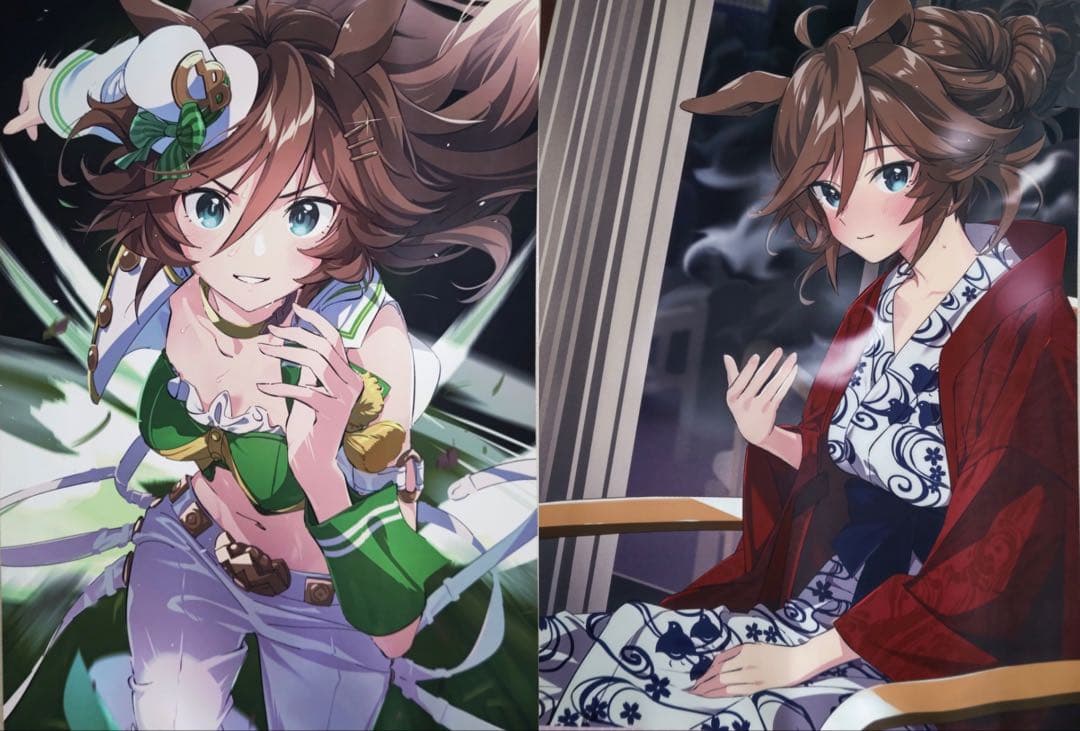 たろうまるん　ウマ娘　CBタペストリー　勝負服・湯けむりver ミスターシービー