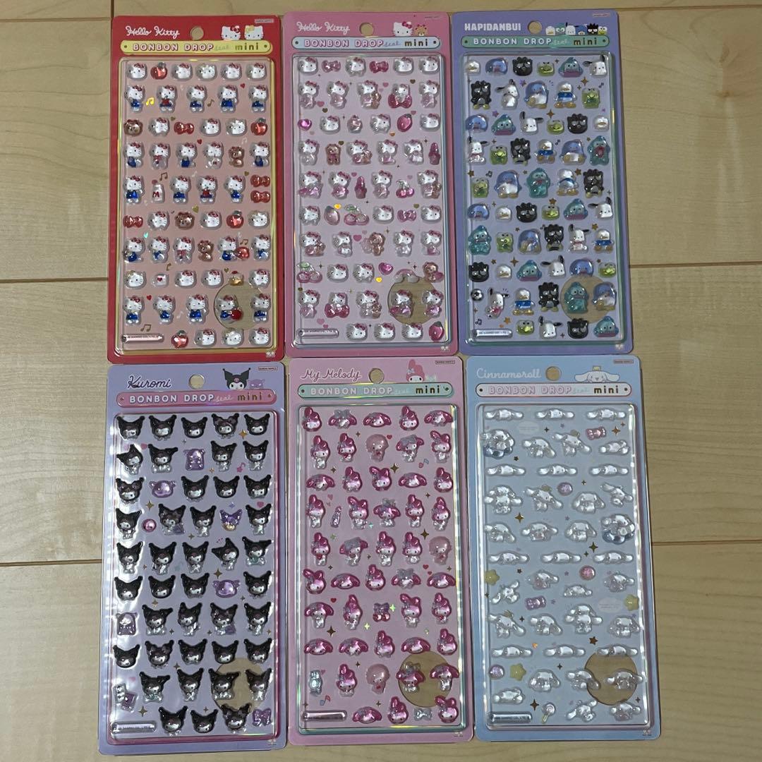 サンリオボンボンドロップシールミニ　6種類セット