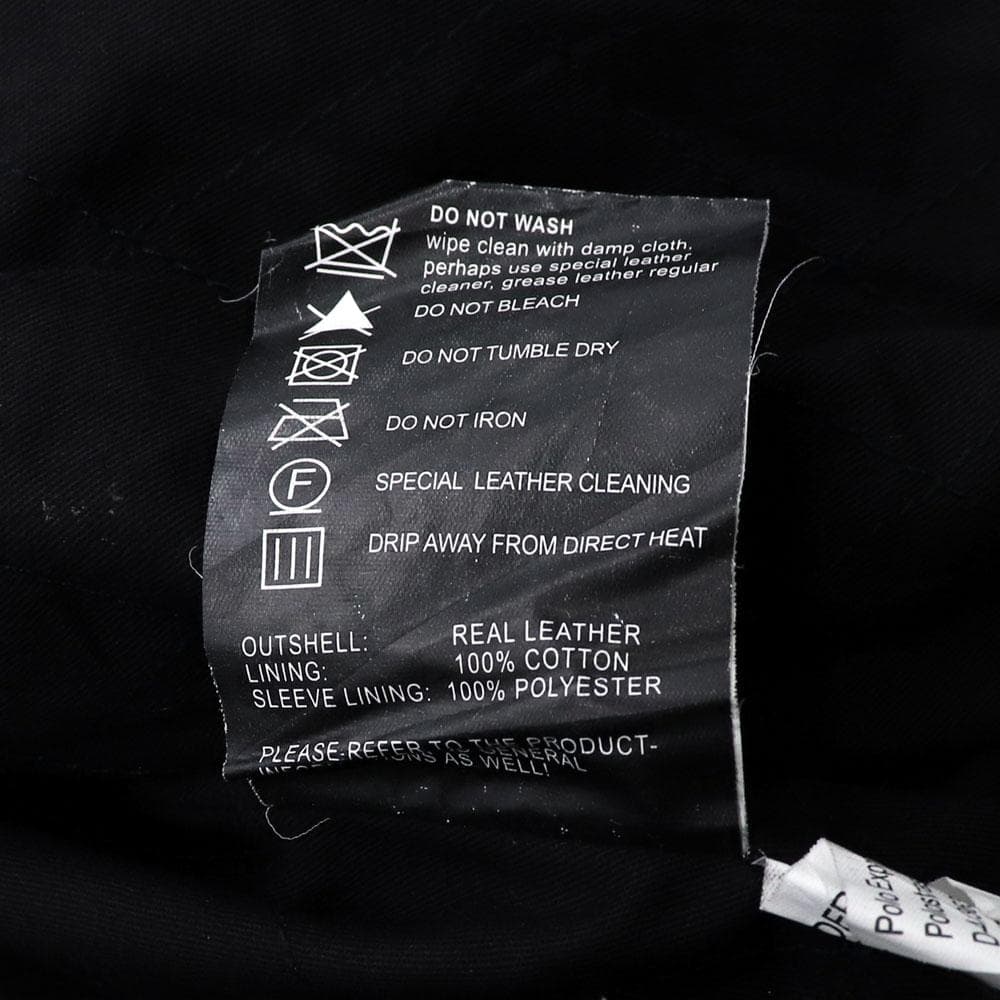 ユーロ古着 polo レーシングライダースジャケット アームロゴ バック刺繍本革