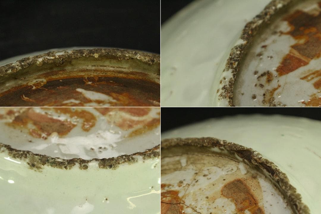 茶道具 唐物 呉須赤絵 鳳花紋 皿 φ33cm(A929)