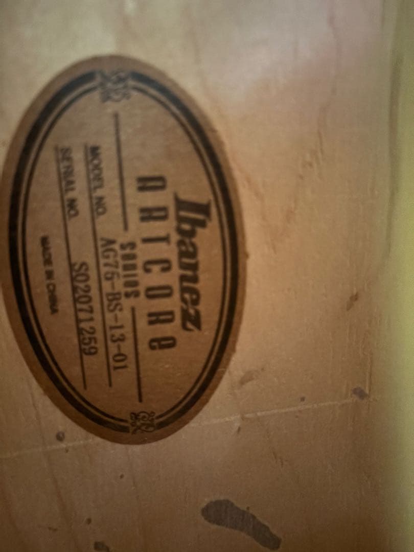 【希少】Ibanez ARTCORE AG75-BS-13-01