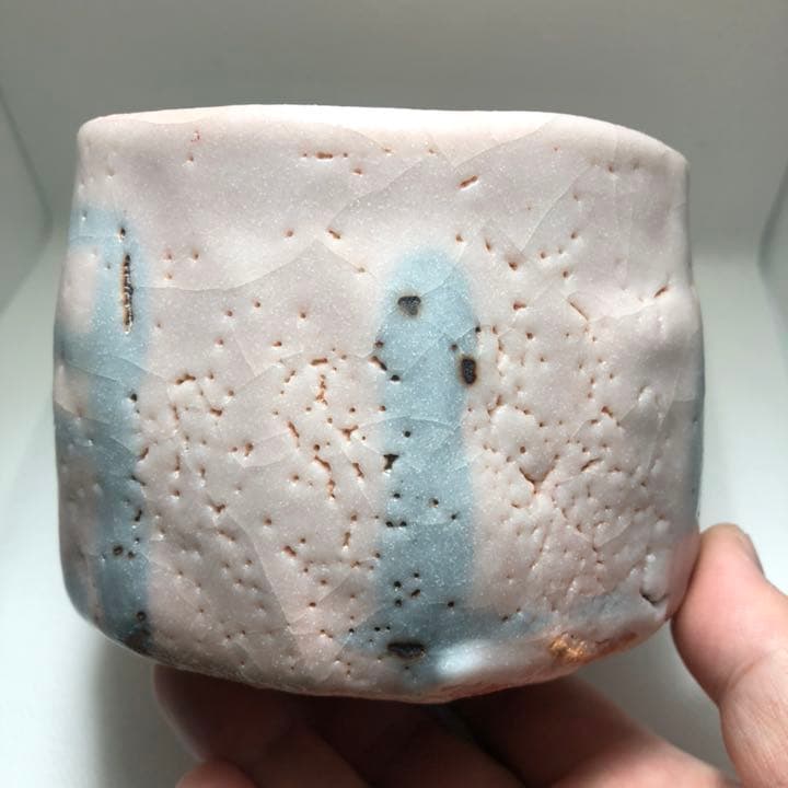 値引き済み　志野茶碗　曙　安藤工　作品