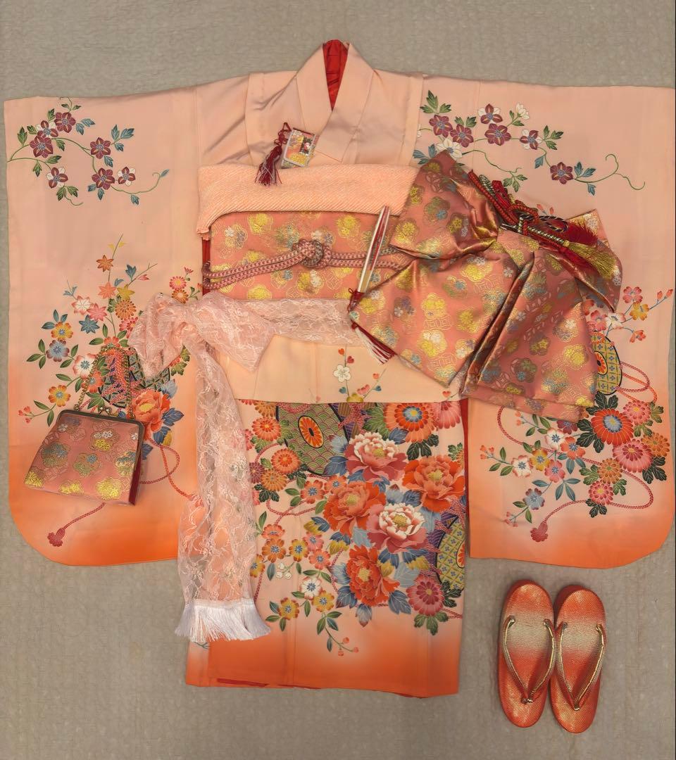 7歳　七五三　正絹　お着物セット