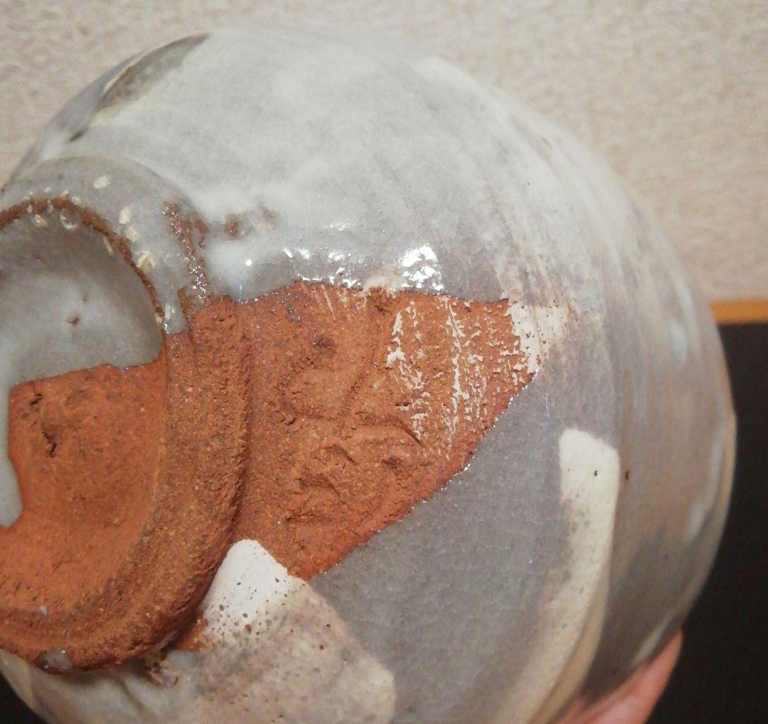 虎渓山　水月窯　　桔梗絵　美濃焼　茶碗　共箱　共布　茶道具