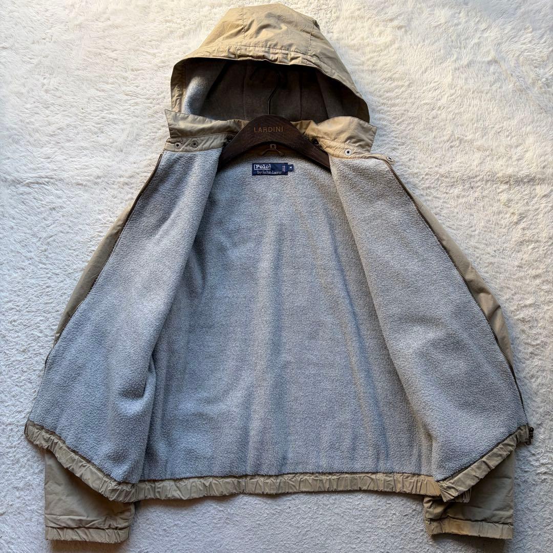 美品✨ポロバイラルフローレン フーデッドブルゾン 刺繍 ベージュ M 希少モデル
