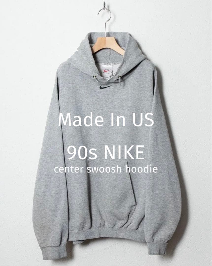 バ*ン様 Made In USA NIKE swoosh hoodie ISSU