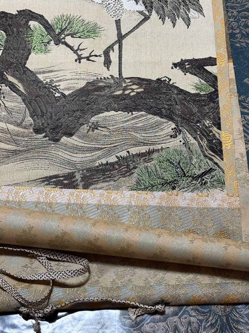 鶴の絵柄 掛け軸 JAPAN VINTAGE HANGING SCROLL