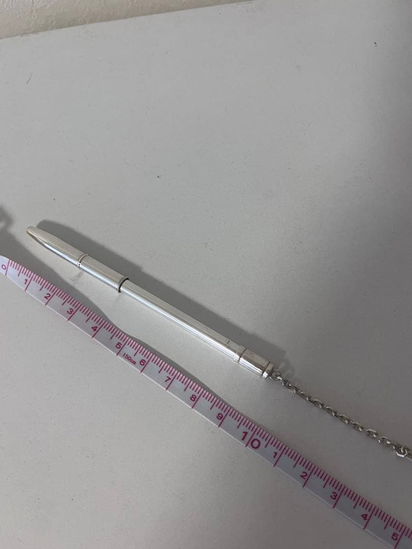 【美品】エルメス銀製製ボールペン チェーン付き（正規品）芯インクなし