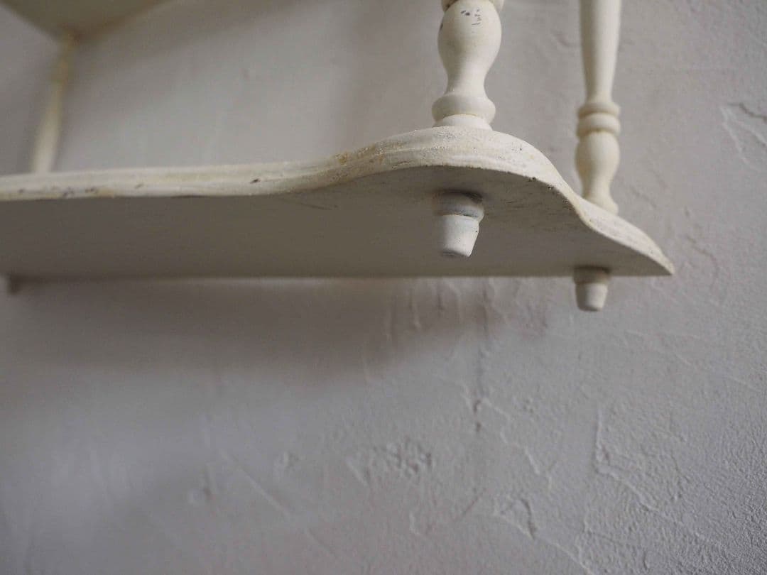 フランス　アンティーク　シェルフ　 木製 3段シェルフ　ウォールシェルフ　棚