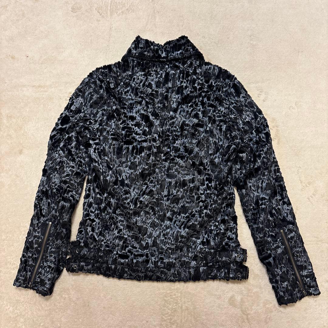 美品⭐️TORNADO MARTウェットルック シールライダースブルゾンジャケット