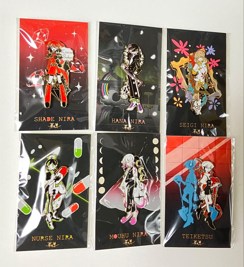ニラちゃん ピンバッジ 全6種 ずっと真夜中でいいのに 革蝉初個展3原色の備忘録