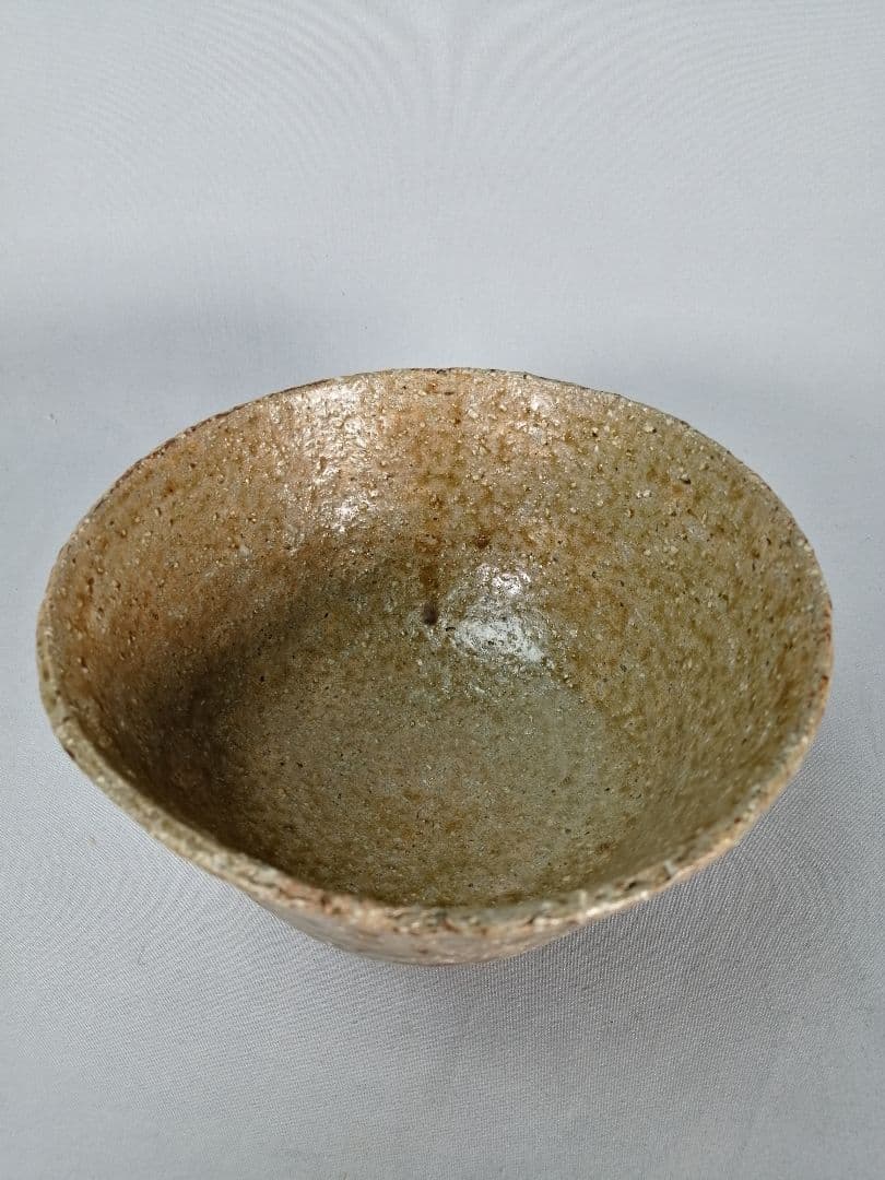 【茶道具】平安周平造　模黃伊羅保茶碗　茶碗A673