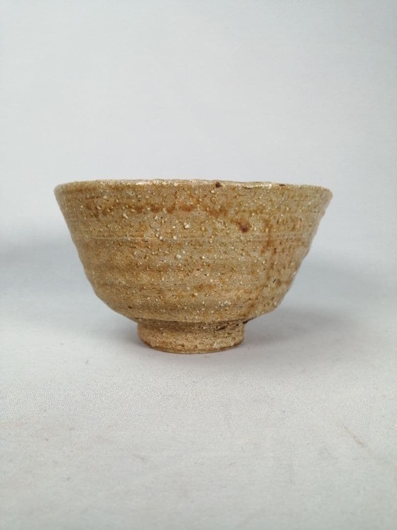 【茶道具】平安周平造　模黃伊羅保茶碗　茶碗A673