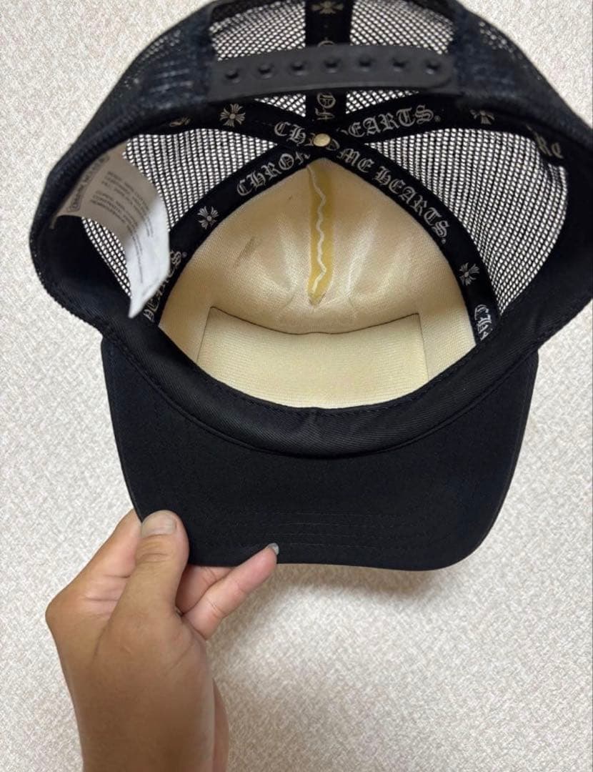 正規品希少CHROME HEARTS メッシュキャップ ホワイト/ブラック