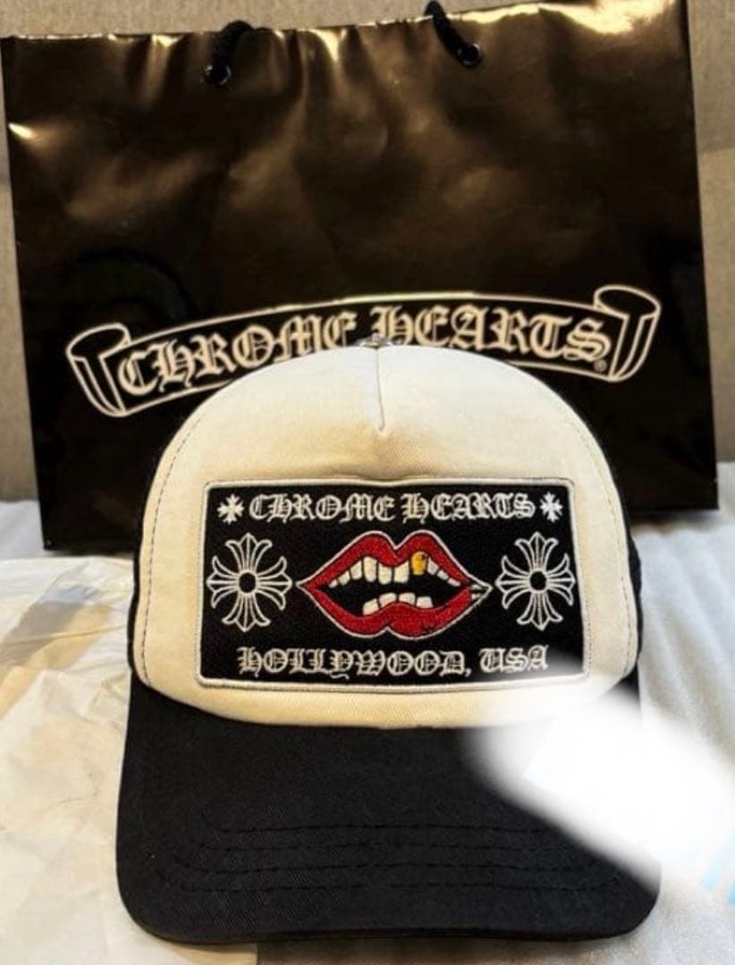 正規品希少CHROME HEARTS メッシュキャップ ホワイト/ブラック